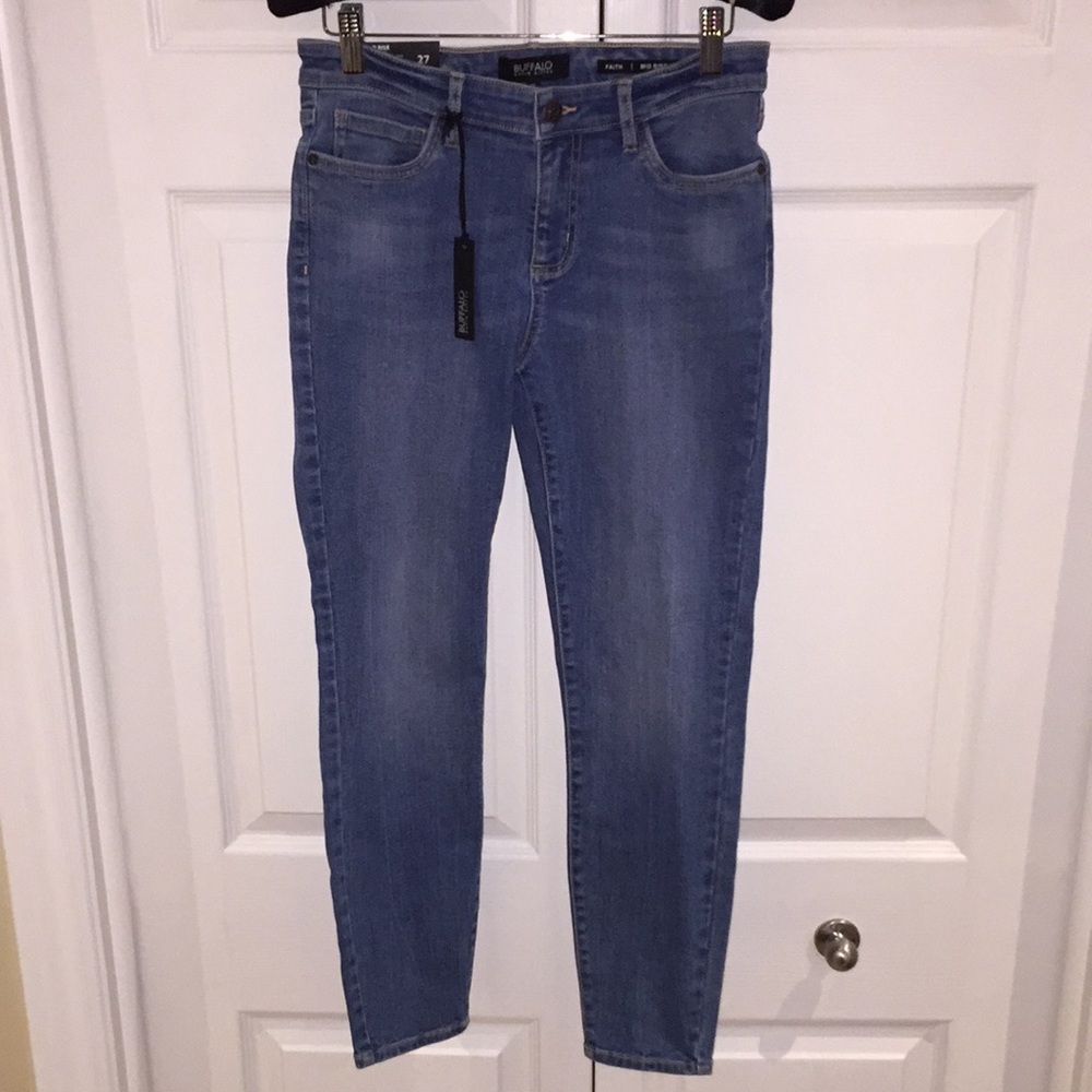 Buffalo David Bitton Faith Mid Rise Skinny Ladies Blue Jeans Size 27 NWT